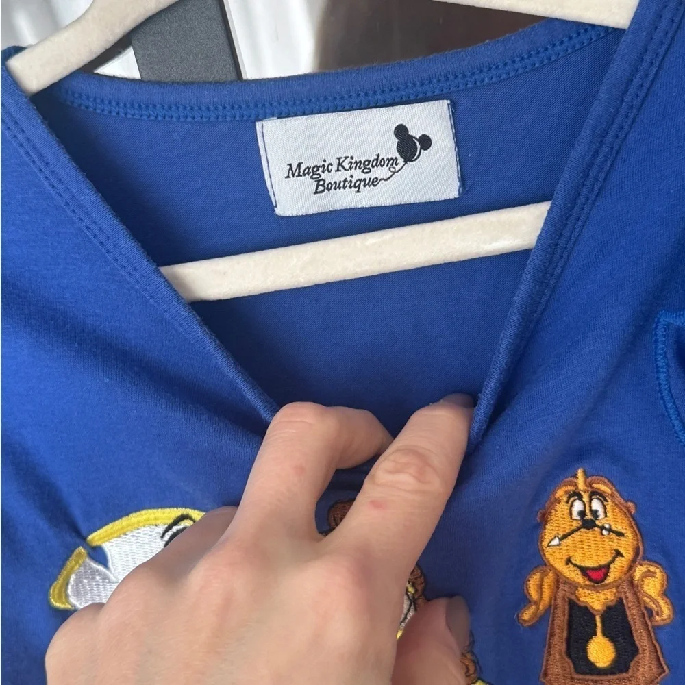 Magic Kingdom Boutique Belle Beauty & the beast smock tee embroidered toddler